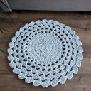 Dywan szydełkowy okrągły ze sznurka bawełnianego 60 cm