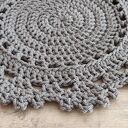 Dywan ze sznurka bawełnianego szydełkowy 50cm