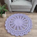 Dywan ze sznurka bawełnianego szydełkowy 90cm