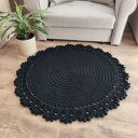 Dywan ze sznurka bawełnianego szydełkowy 100cm