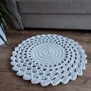 Dywan szydełkowy okrągły ze sznurka bawełnianego 60 cm