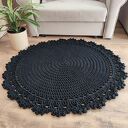 Dywan ze sznurka bawełnianego szydełkowy 100cm