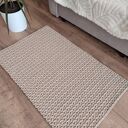 Dywan szydełkowy ze sznurka bawełnianego prostokątny 60x90 cm