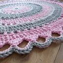 Dywan „Trzy kolory” Mandala Lace 110 cm - ze sznurka bawełnianego
