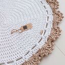 Dywan ze sznurka okrągły 90cm z koronką