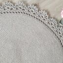 Dywan Camello Lace 120 cm z koronką - elegancki, masywny dywan z bawełnianego sznurka