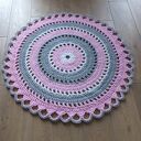 Dywan „Trzy kolory” Mandala Lace 110 cm - ze sznurka bawełnianego