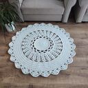 Dywan szydełkowy ze sznurka bawełnianego 110cm