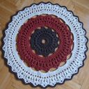 Dywan Mandalay ze sznurka bawełnianego - ręcznie robiony okrągły 95 cm