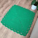 Dywan kwadratowy szydełkowy ze sznurka bawełnianego 90x90 cm