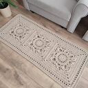 Dywan ze sznurka bawełnianego szydełkowy prostokątny 60x143 cm