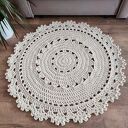 Dywan szydełkowy okrągły ze sznurka bawełnianego 90cm