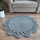 Dywan szydełkowy ze sznurka bawełnianego 80cm