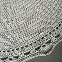 Ręcznie robiony Dywan okrągły ze sznurka bawełnianego ŚLIMAK Z KORONKĄ 120 cm (różne kolory)