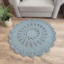 Dywan ze sznurka bawełnianego szydełkowy 100cm