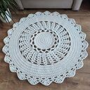 Dywan szydełkowy ze sznurka bawełnianego 110cm