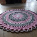 Dywan „Trzy kolory” Mandala Lace 110 cm - ze sznurka bawełnianego