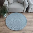 Dywan okrągły ze sznurka bawełnianego szydełkowy 100cm