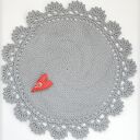 Dywan Camello Lace 120 cm z koronką - elegancki, masywny dywan z bawełnianego sznurka