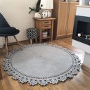 Ręcznie dziergany dywan bawełniany ze sznurka 140 cm