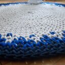Dywan Stardust 70 cm ze sznurka bawełnianego - ręcznie robiony dywan okrągły