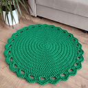 Dywan okrągły szydełkowy ze sznurka bawełnianego 80cm