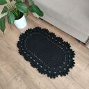 Dywan szydełkowy owalny 50x80 cm ze sznurka bawełnianego (handmade)