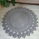 Dywan ze sznurka bawełnianego szydełkowy 110cm