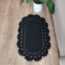 Dywan szydełkowy owalny 50x80 cm ze sznurka bawełnianego (handmade)