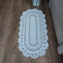 Dywan owalny szydełkowy ze sznurka 50x100 cm