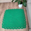 Dywan kwadratowy szydełkowy ze sznurka bawełnianego 90x90 cm