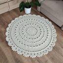 Dywan szydełkowy ze sznurka bawełnianego okrągły 120cm