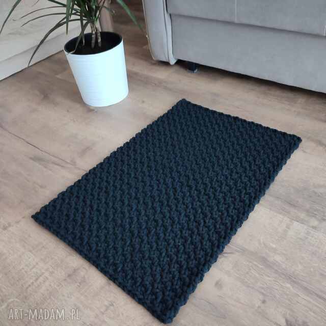 Dywan ze sznurka szydełkowy prostokątny 45x70 cm