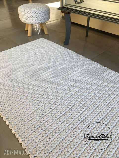 Dywan ze sznurka bawełnianego z multikolorową nicią 75X120