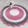 okrągły 80cm ze sznurka dywan dla dziewczynki
