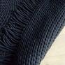 Dywan Classic Black z frędzlami - ścisły splot ze sznurka