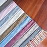 dywany kolorowe ręcznie dziergany na drutach ze sznurka bawełnianego dywan boho chodnik