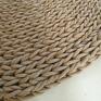 dziergany z podwójnego double round braid - dywan ze sznurka naturalny ręcznie robiony