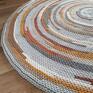 Ręczne Sploty na szydełku dywan ze sznurka okrągły średnicy 130cm spleciony ręcznie na dodatki do wnętrz dekoracja podłogi