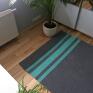 podłoga piękny, naturalny dywan wykonany na drutach ze sznurka bawełnianego