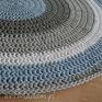 Miedzy Motkami crochet ręcznie robiony okrągły dywan ze sznurka bawełnianego