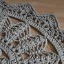 beżowe crochet marokański ażurowy dywan w odcieniach beżu o średnicy