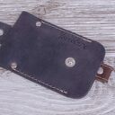 Skórzane etui na klucze z grawerem, kolor Szary