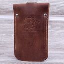 Skórzane etui na klucze z grawerem kolor Jasny brąz