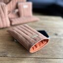 Etui na telefon z lnu - rudy