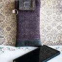 Etui na telefon z haftem sarny - ręcznie szyte