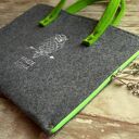 Filcowa teczka - etui na laptop 12 cali z haftowaną sówką