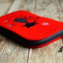 Filcowe etui na telefon z haftem - kotek