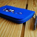 Etui filcowe na telefon - Łaciaty Kot z haftem
