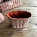 Etui na telefon z lnu - rudy